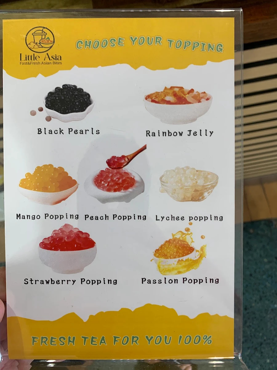 Menu, Little Asia Emerald- Bubble tea