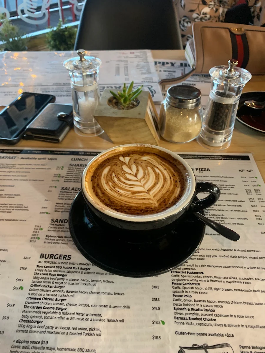 Menu, The Front Page Cafe