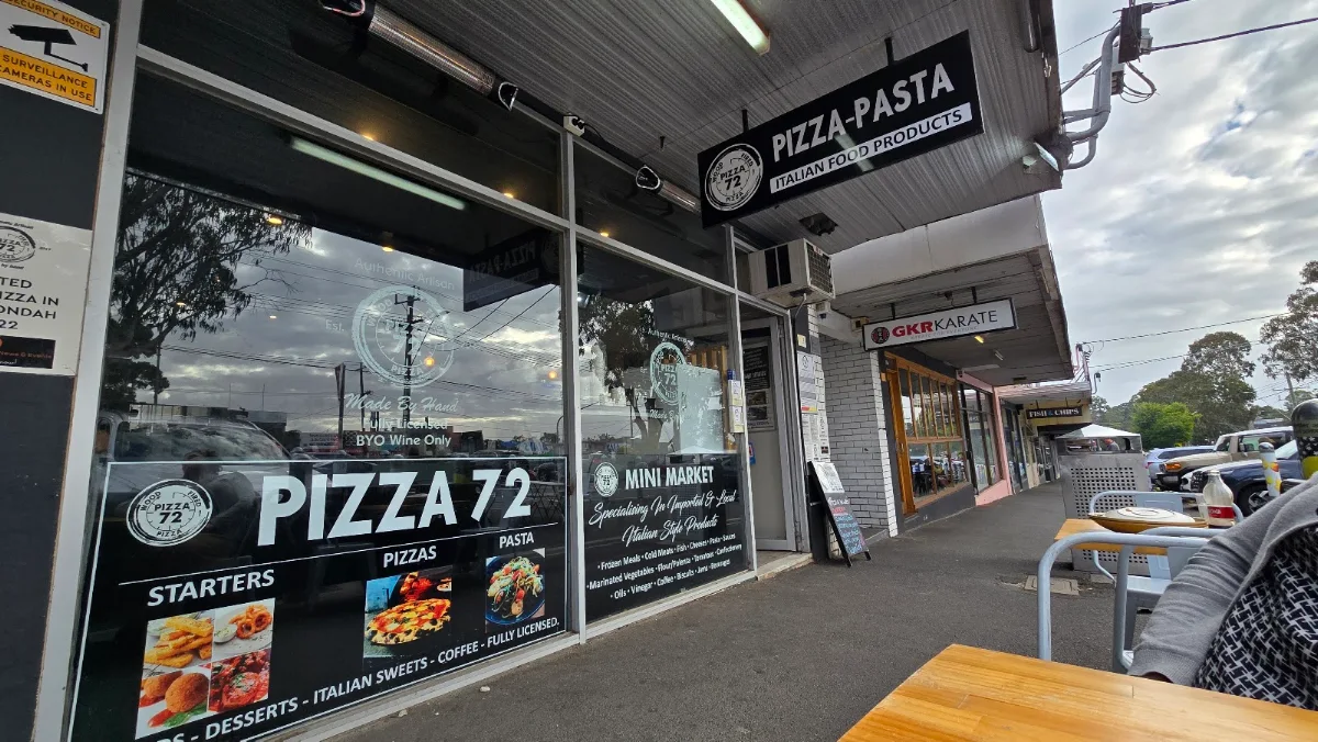 Menu, Pizza 72