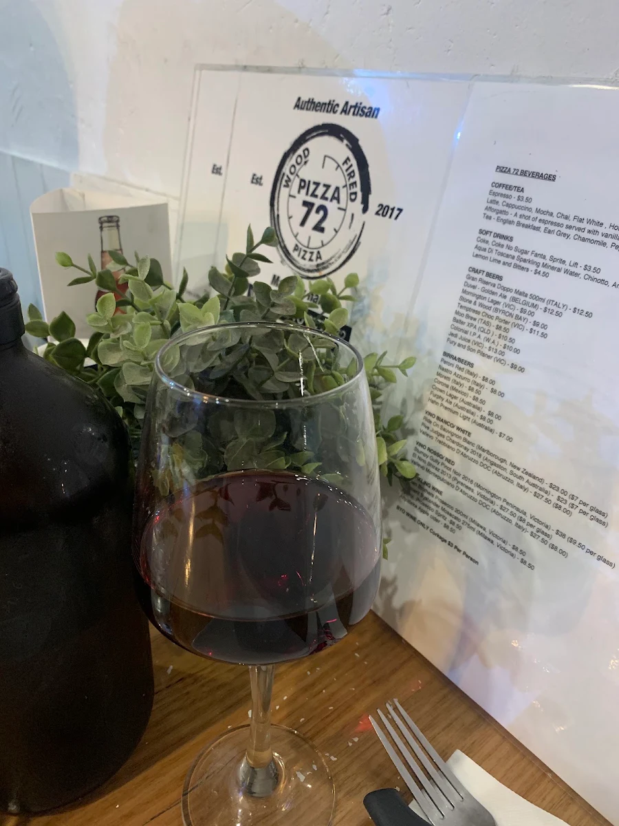 Menu, Pizza 72