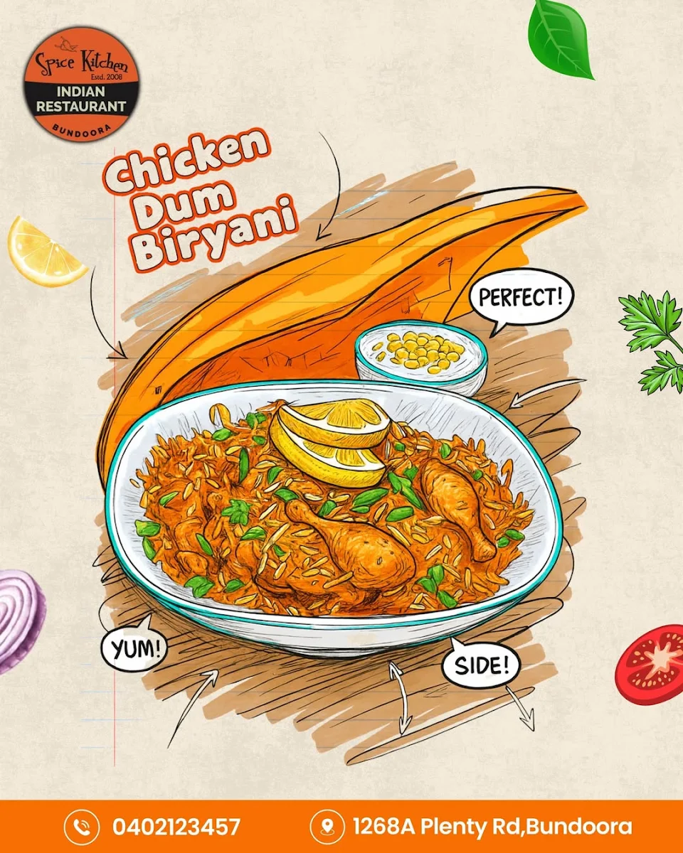 Menu, Spice Kitchen Bundoora