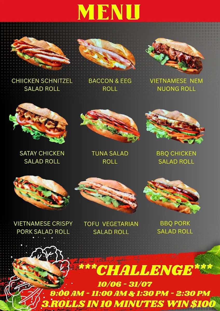 Menu, Lincoln Bakery Cafe