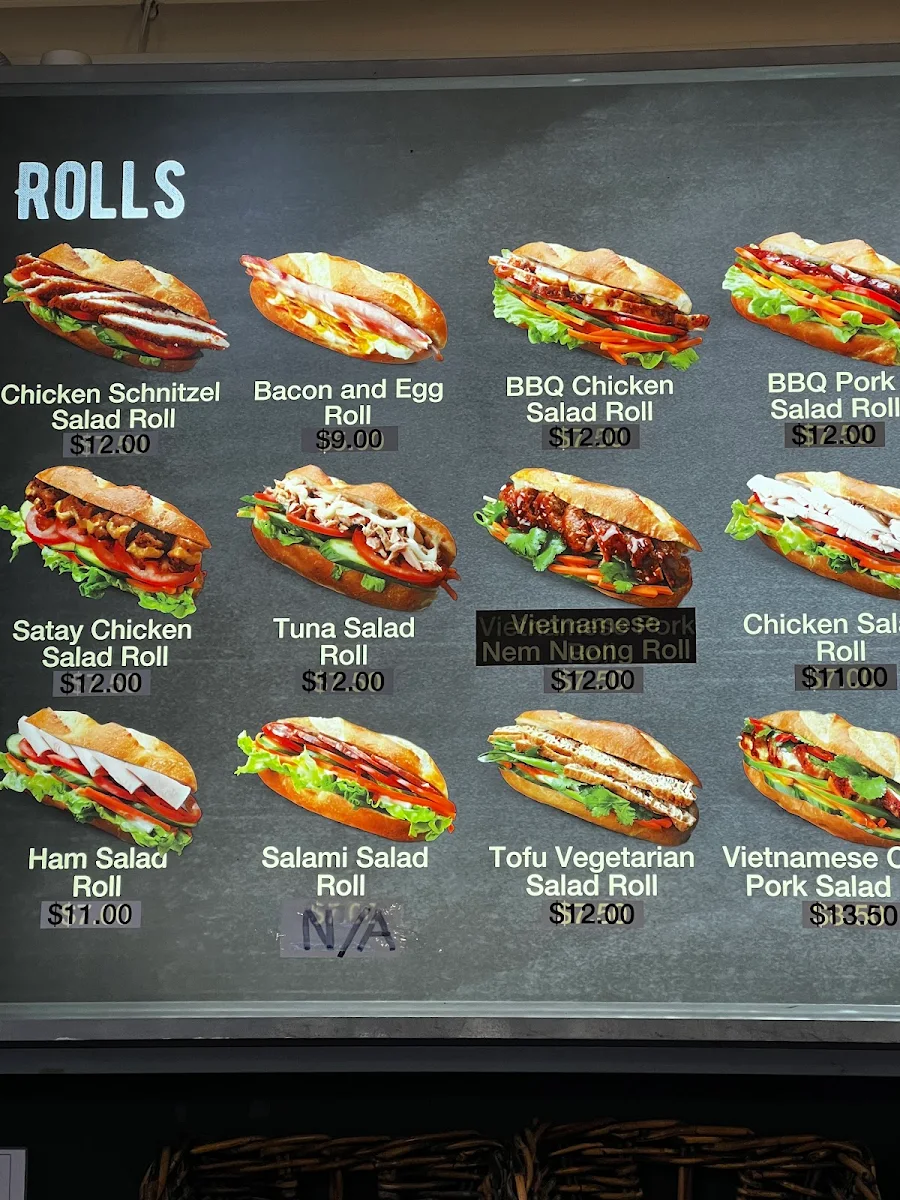 Menu, Lincoln Bakery Cafe