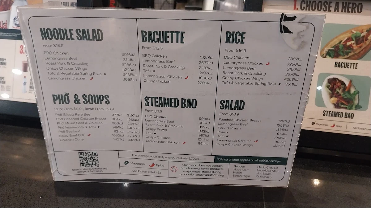 Menu, Roll'd Belconnen