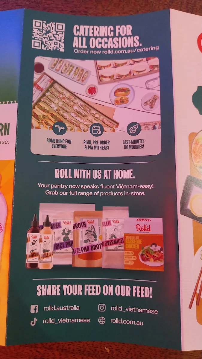 Menu, Roll'd Belconnen