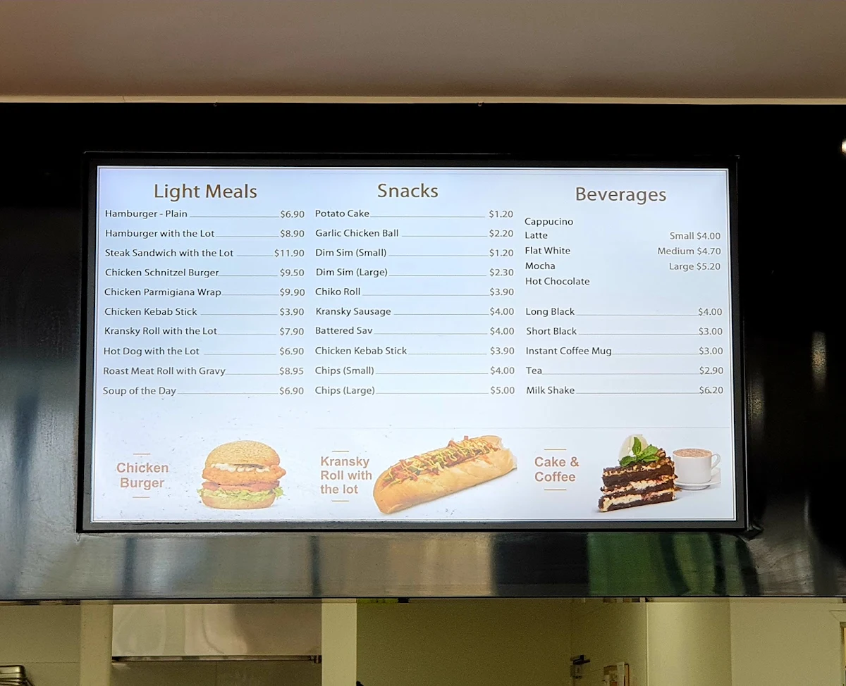 Menu, Roadhaven Cafe Rockbank