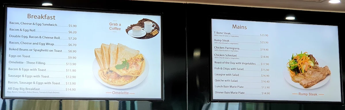 Menu, Roadhaven Cafe Rockbank