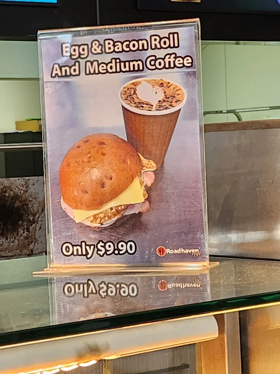 Menu, Roadhaven Cafe Rockbank
