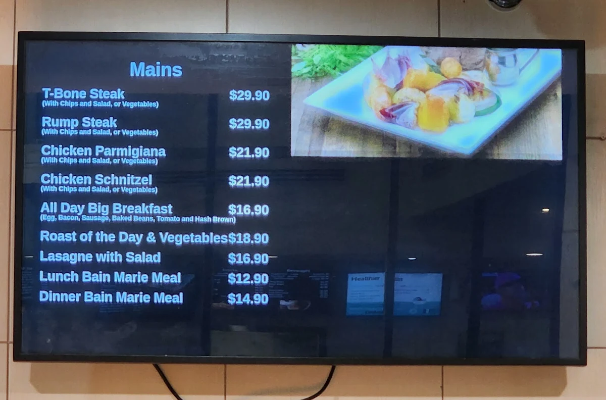 Menu, Roadhaven Cafe Rockbank