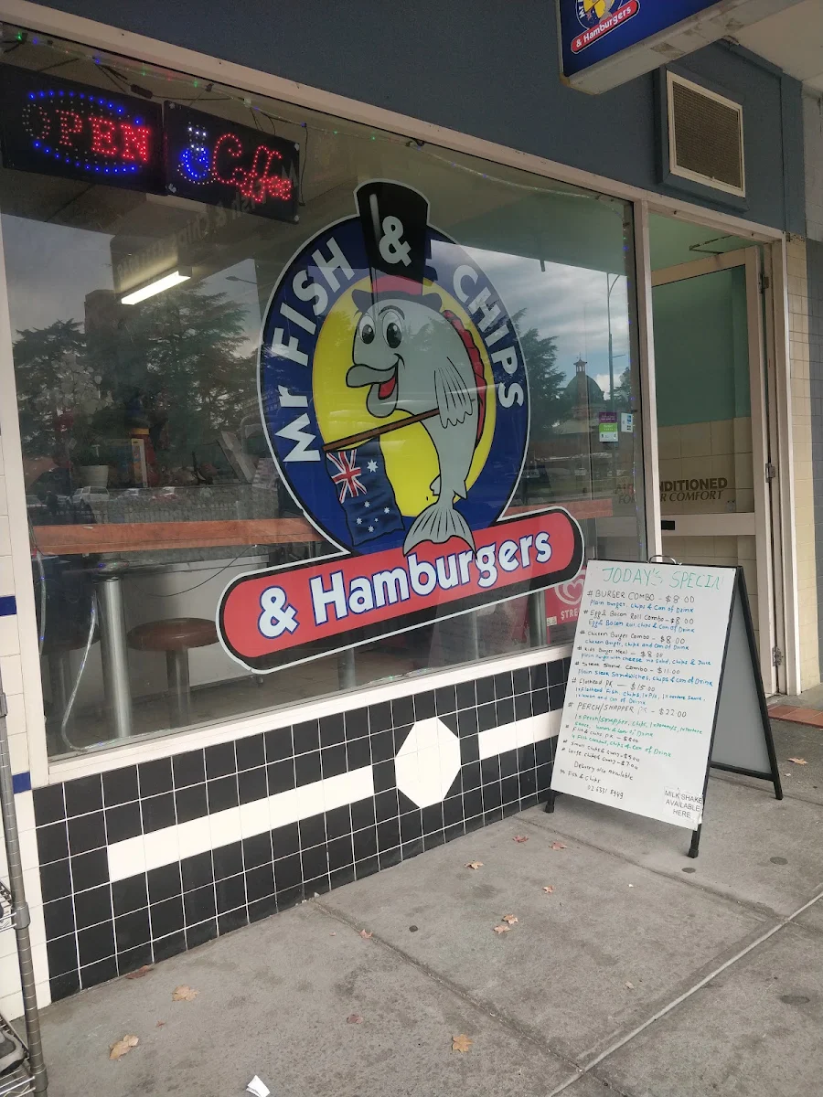 Menu, Mr Fish and Chips