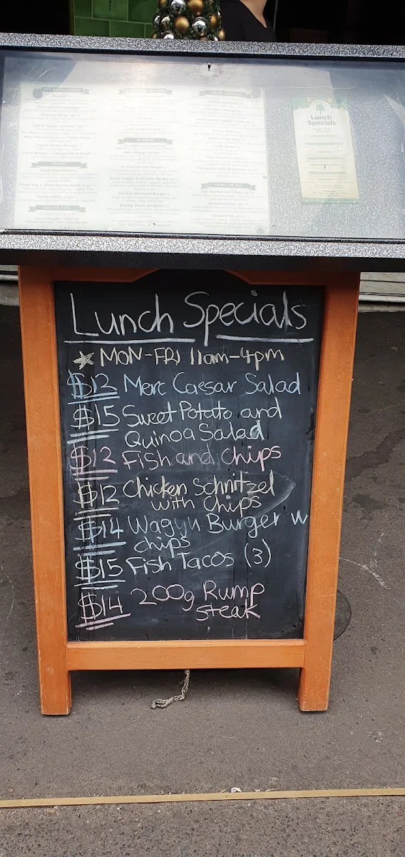 Menu, Mercantile Hotel