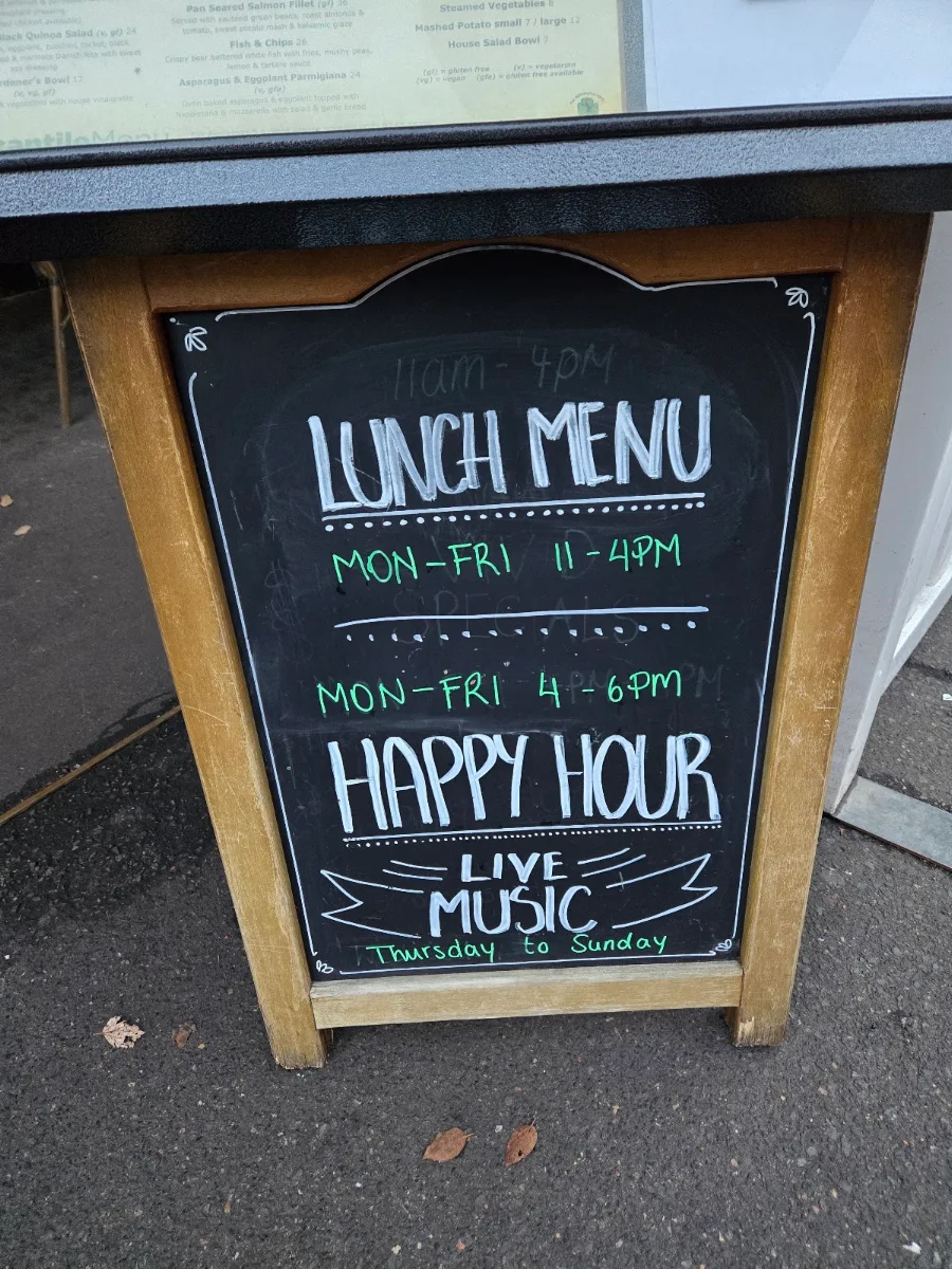 Menu, Mercantile Hotel