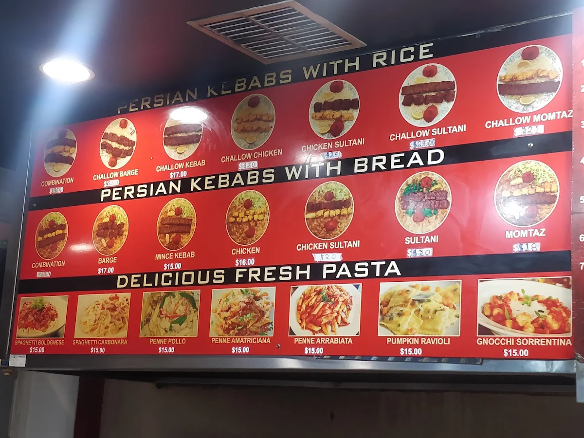 Menu, Ali's Pizzeria