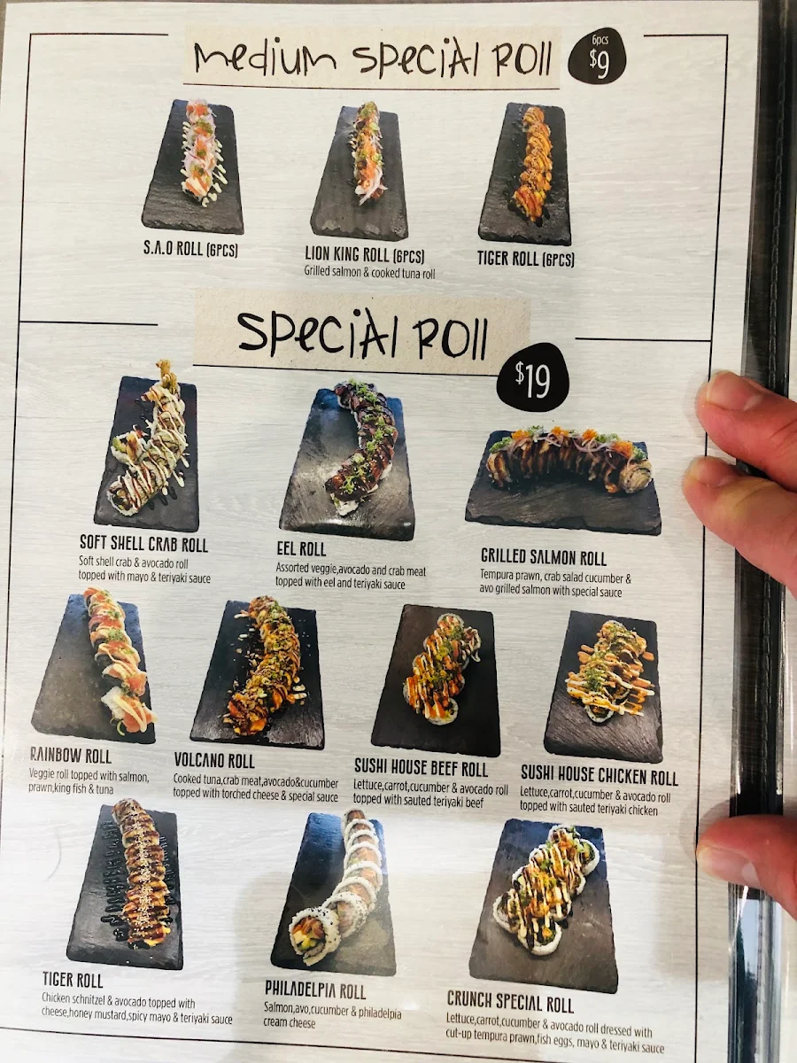 Menu, Sushi House