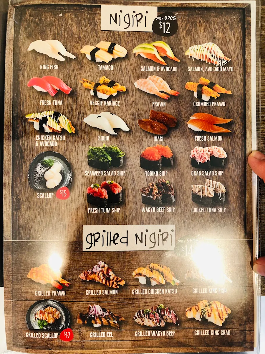 Menu, Sushi House