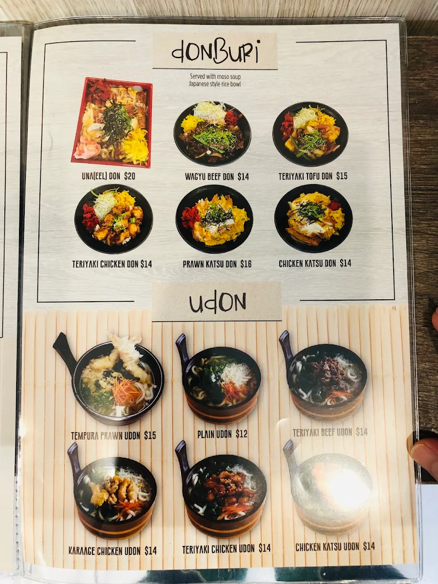 Menu, Sushi House
