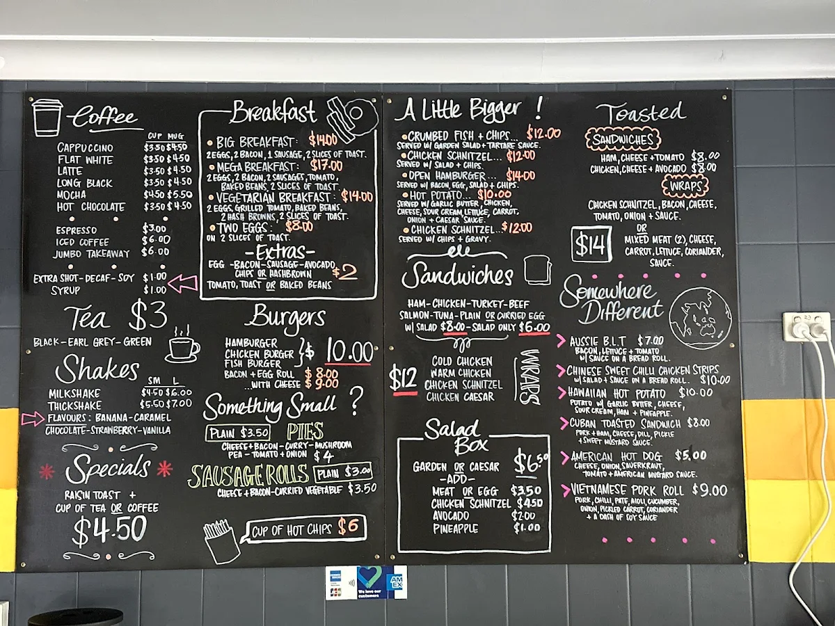 Menu, Newcastle French Bread House