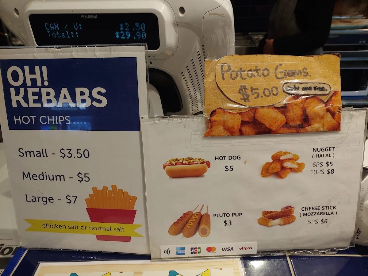Menu, Oh! Kebabs