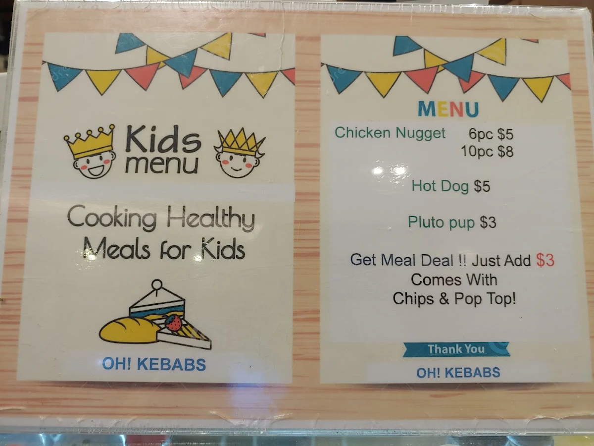 Menu, Oh! Kebabs
