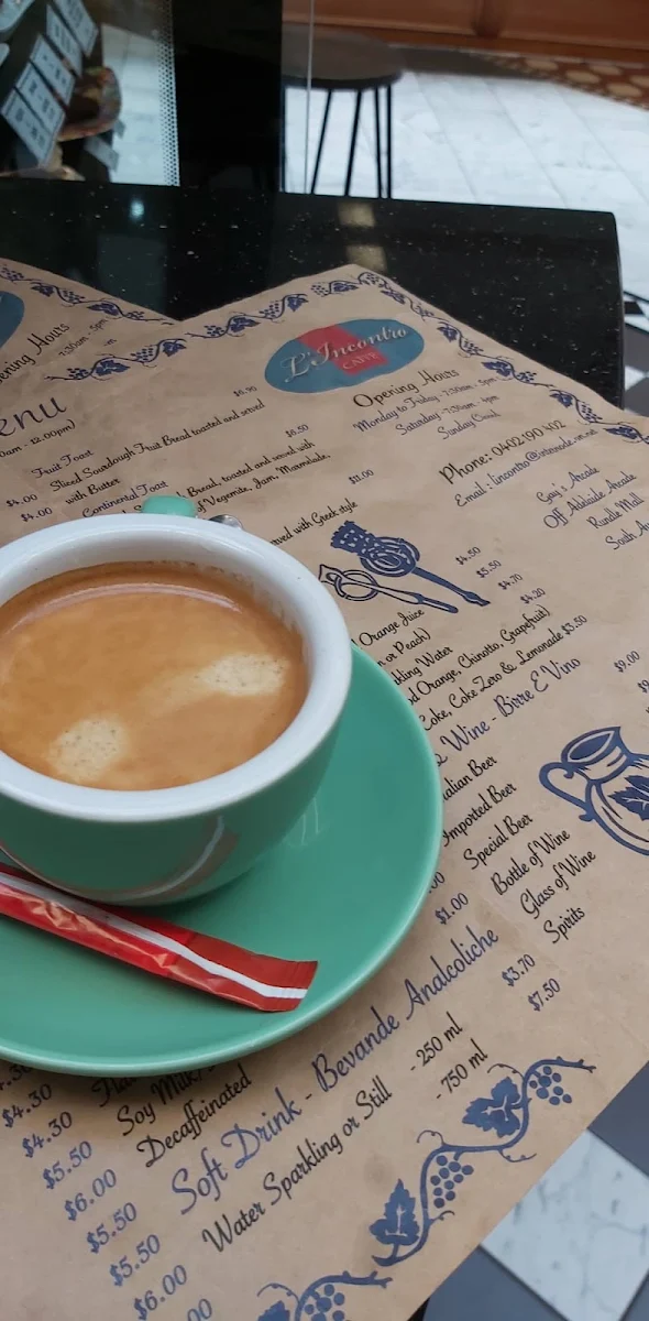 Menu, Caffè L'Incontro
