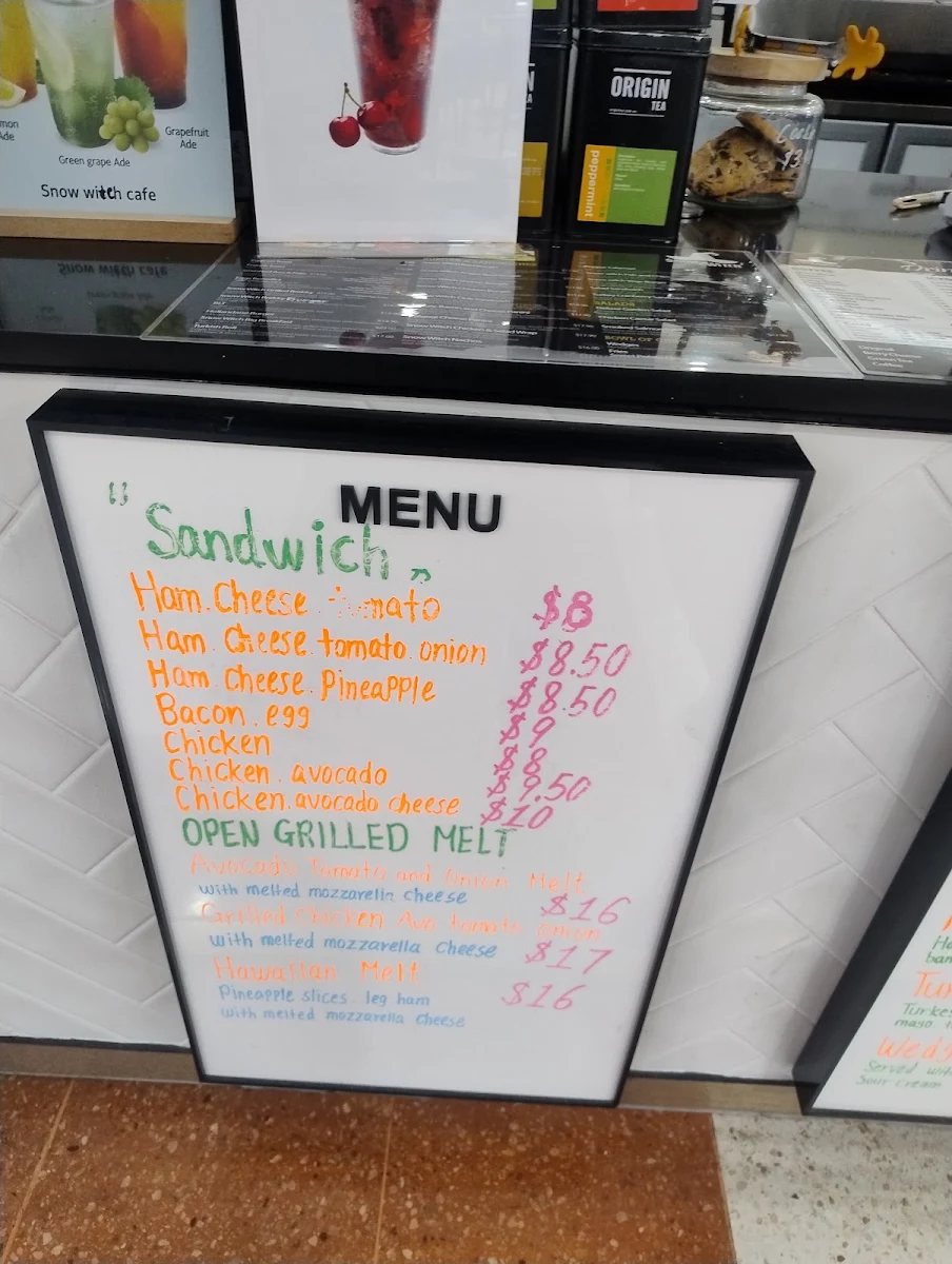 Menu, Snow Witch
