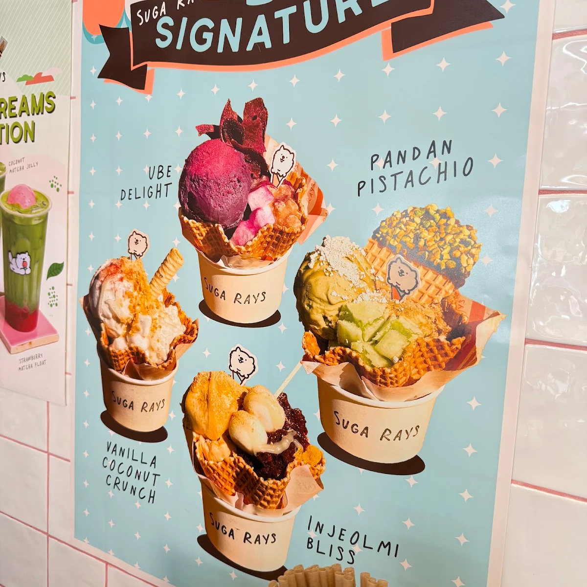 Menu, Sugarays Plant-Based Gelato