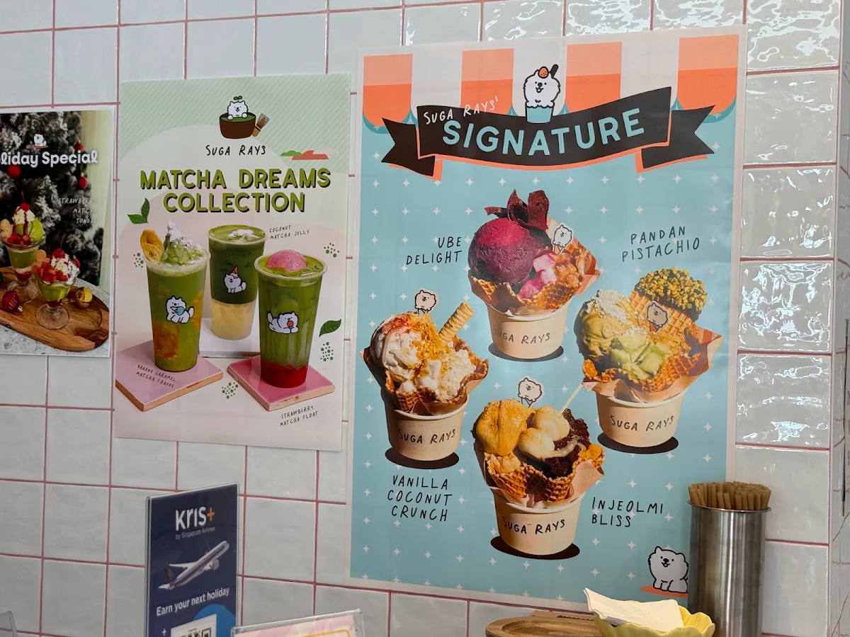 Menu, Sugarays Plant-Based Gelato