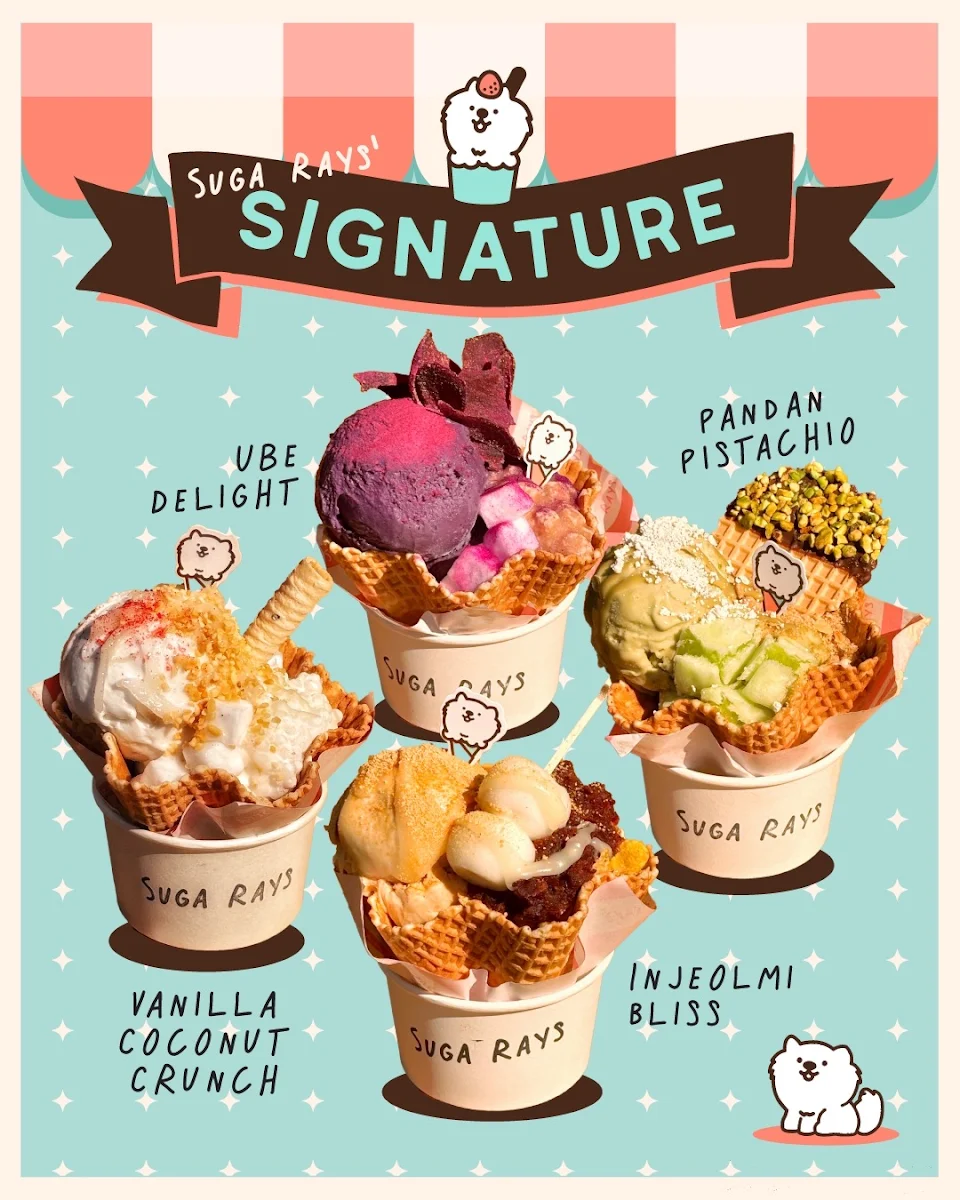 Menu, Sugarays Plant-Based Gelato