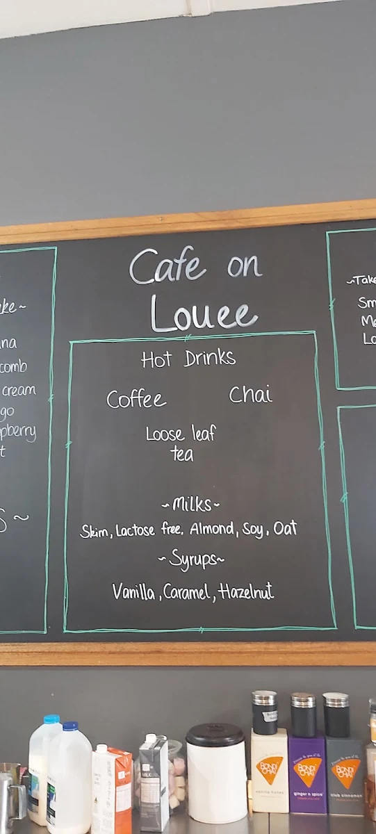 Menu, Cafe On Louee