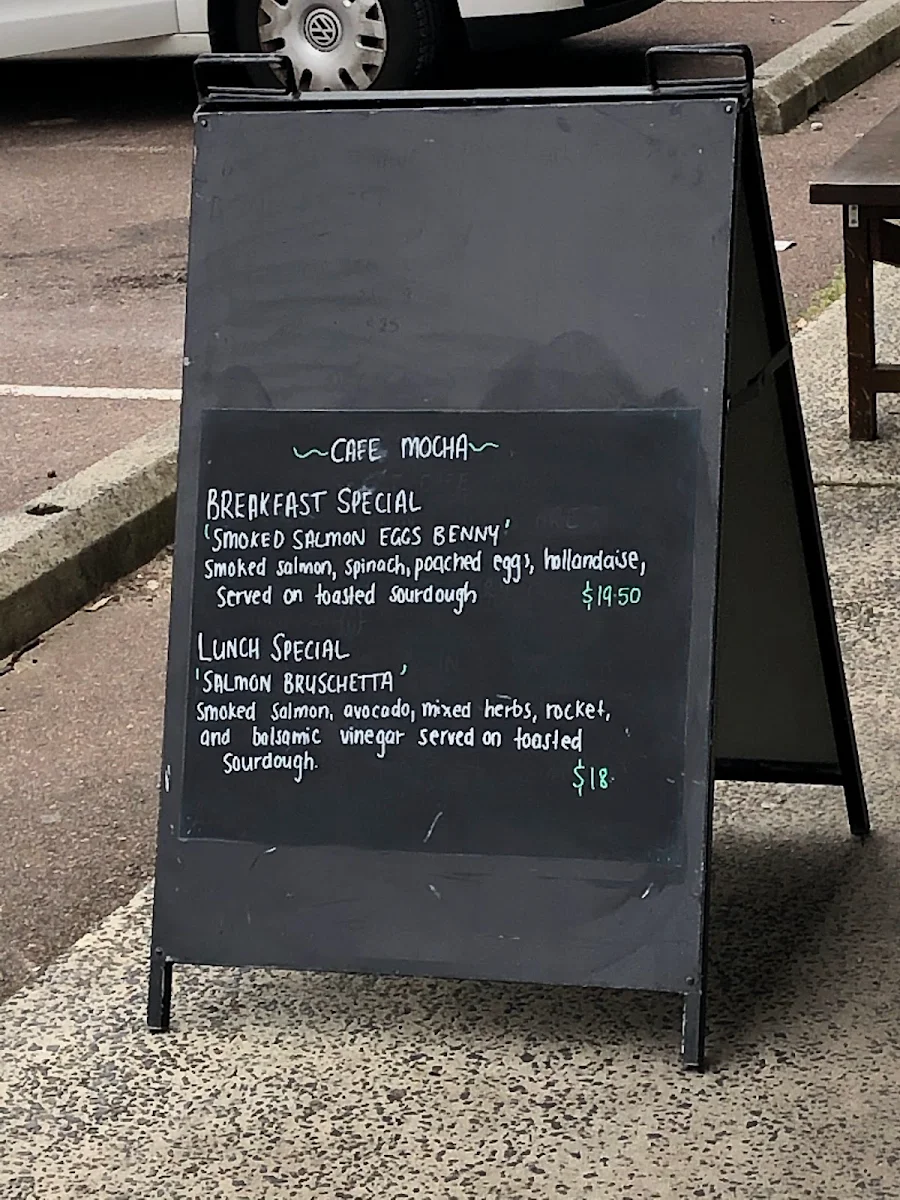 Menu, Cafe Mocha