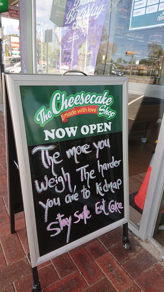 Menu, The Cheesecake Shop Mount Waverley