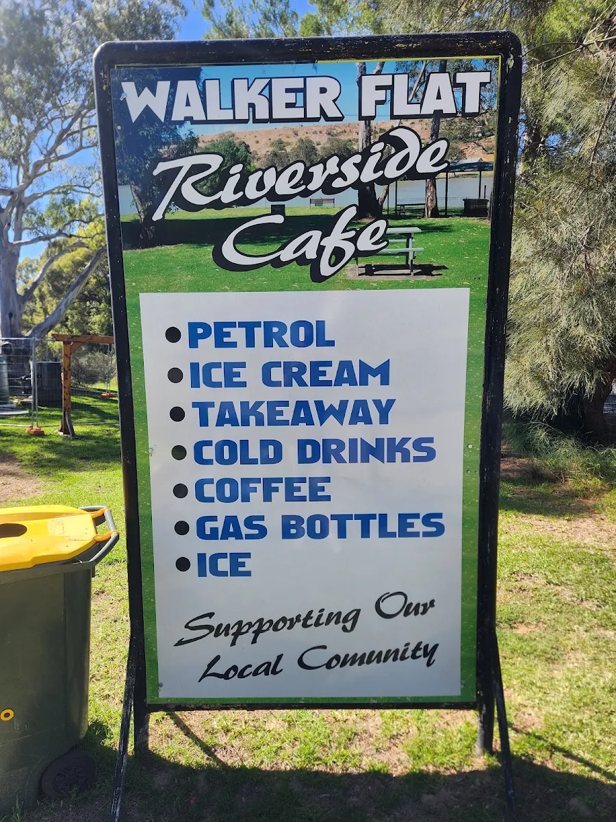 Menu, Walker Flat Riverside Cafe