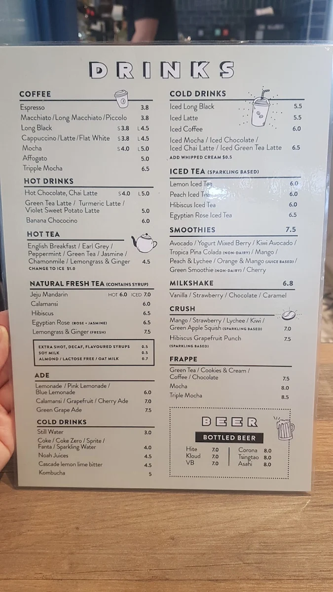Menu, Lazy Cat Cafe