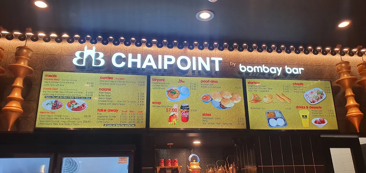 Menu, CHAIPOINT by Bombay Bar