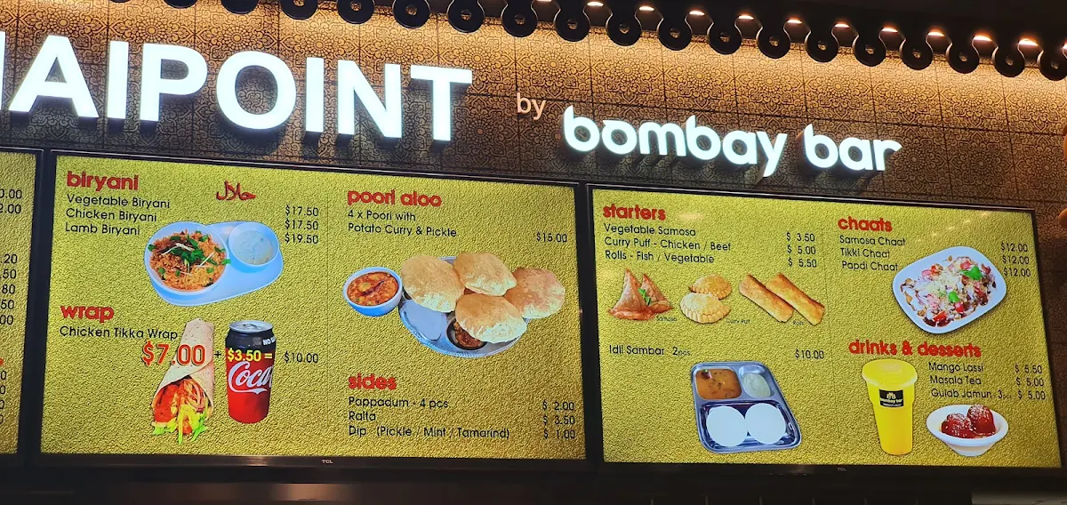 Menu, CHAIPOINT by Bombay Bar