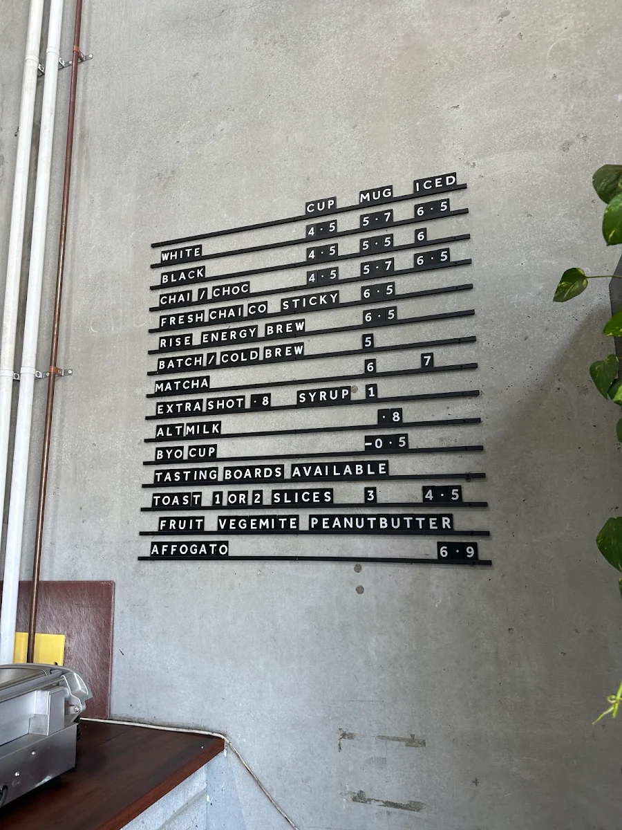 Menu, White Whale Coffee Roasters
