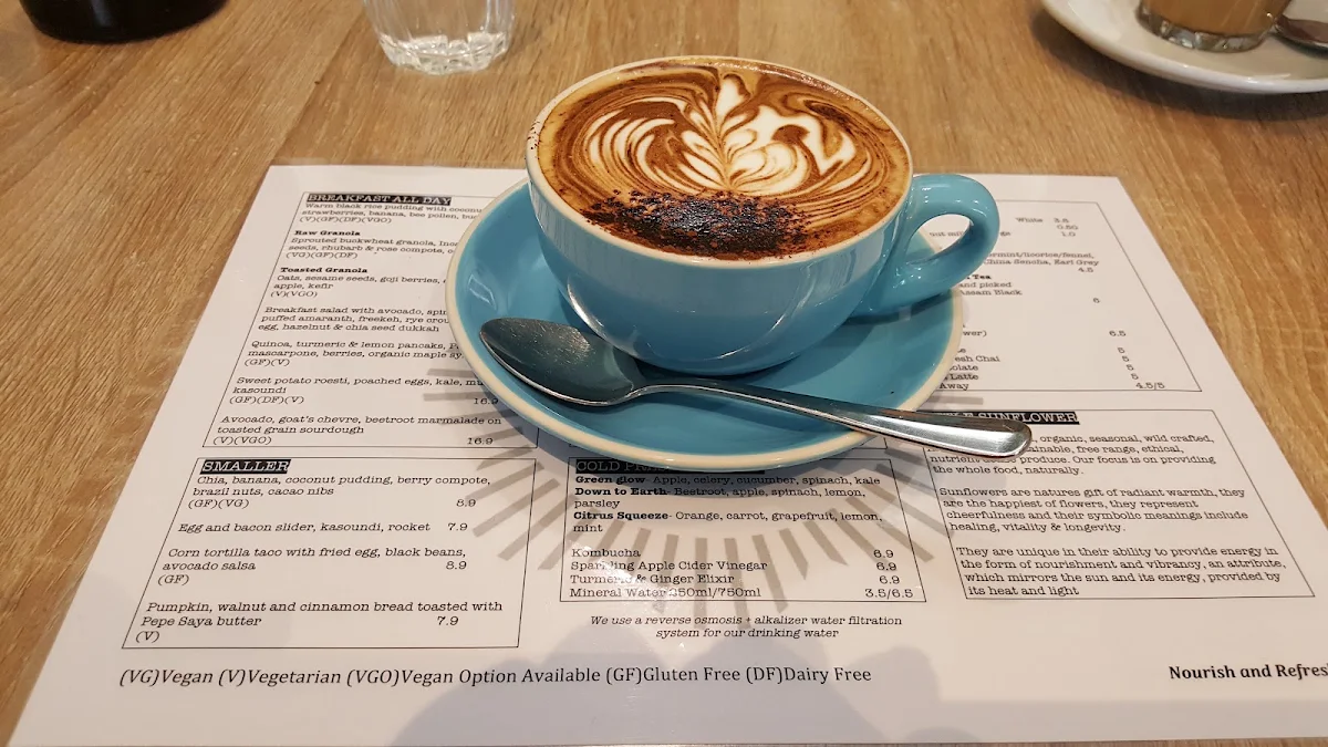 Menu, Little Sunflower Café