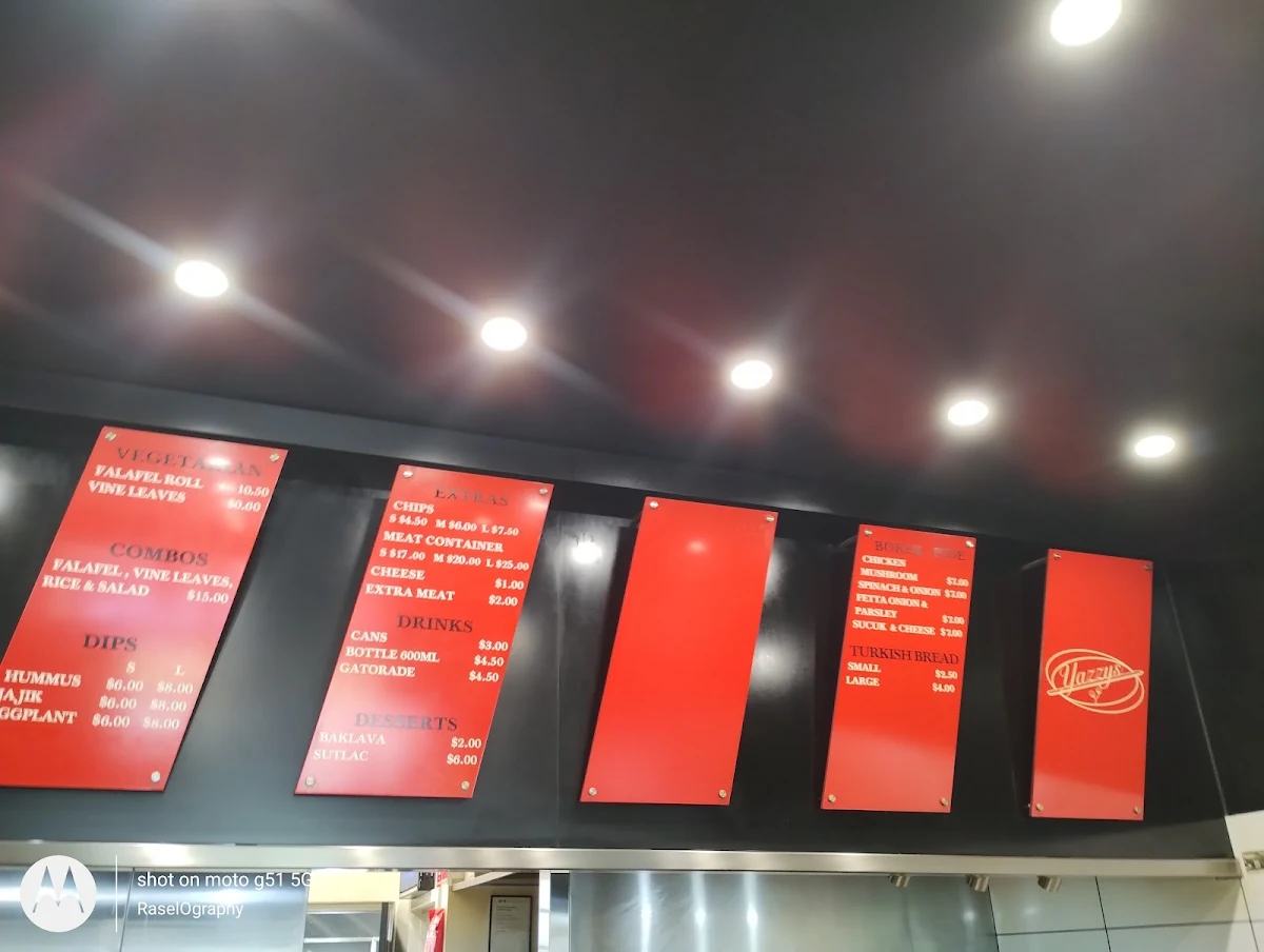 Menu, Yazzys Turkish Kitchen