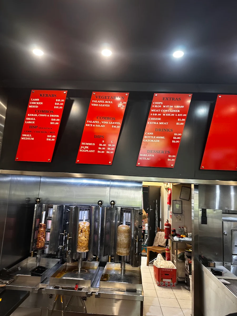 Menu, Yazzys Turkish Kitchen
