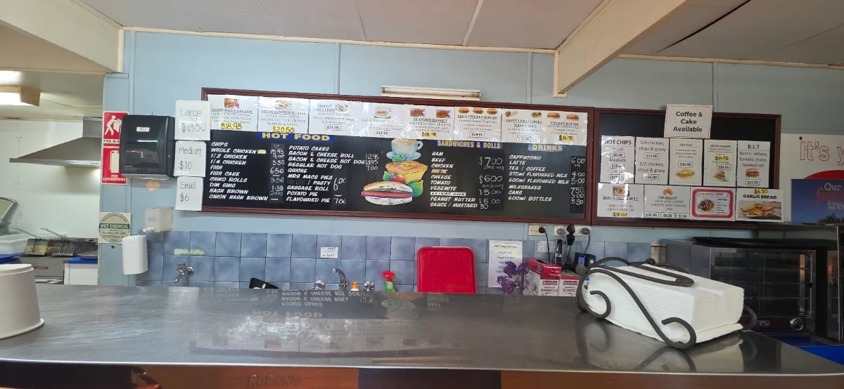 Menu, Parndana Bakery Cafe Groceries