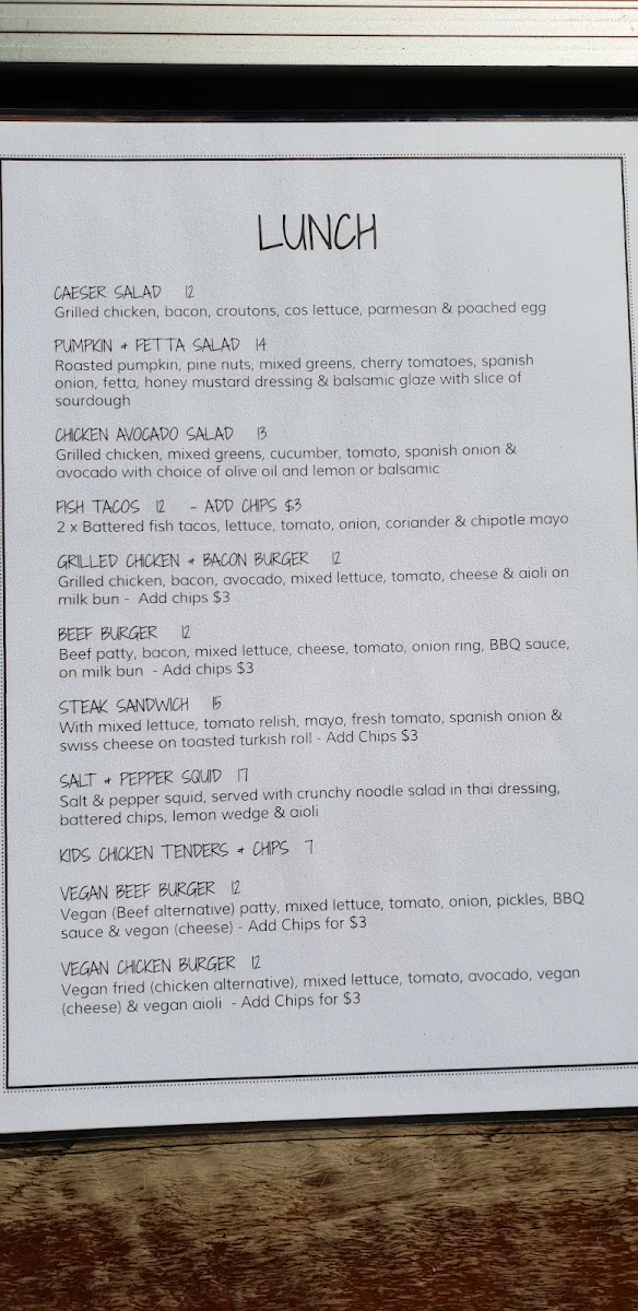 Menu, The Pocket Coffee House