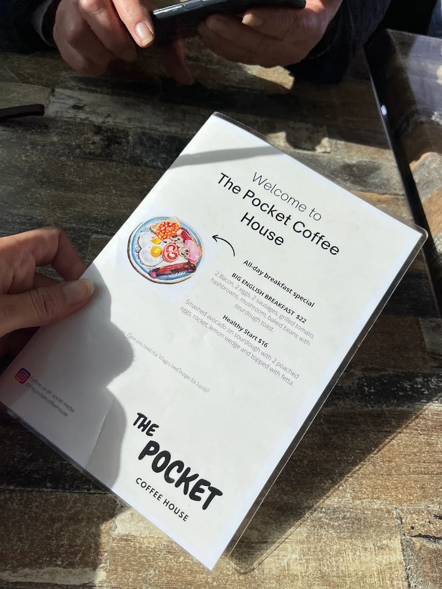 Menu, The Pocket Coffee House
