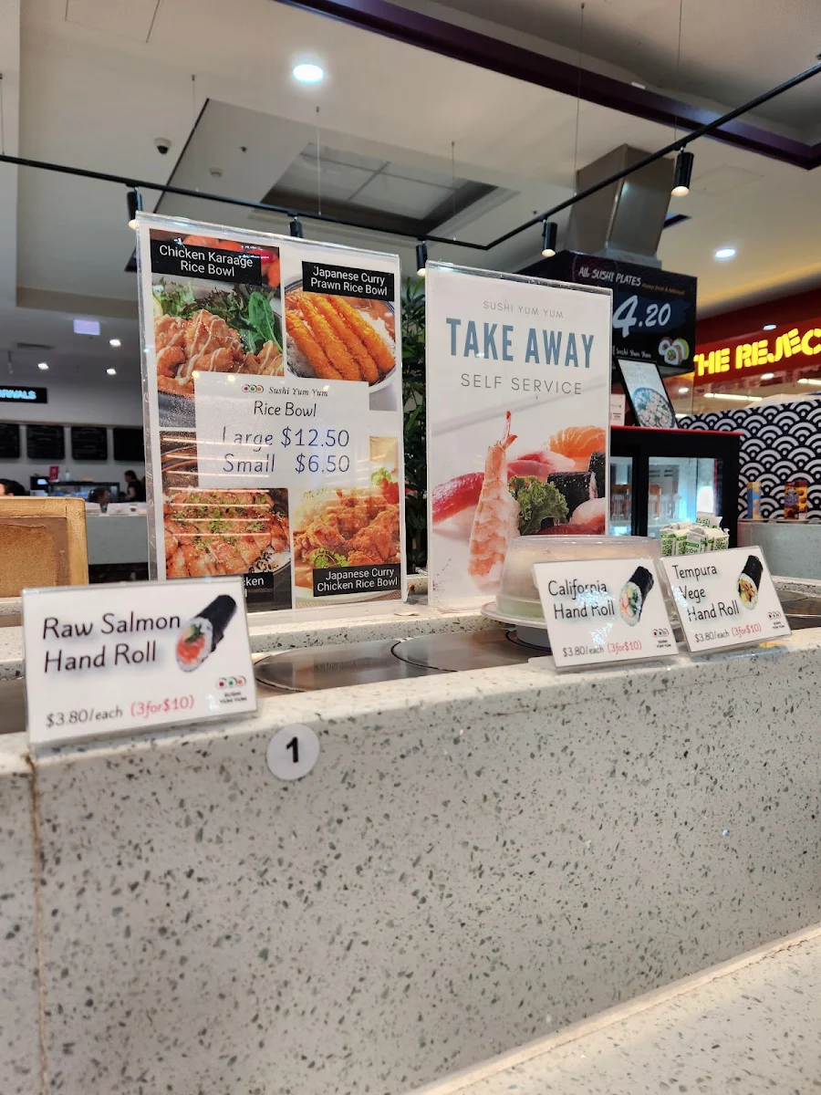 Menu, Sushi Yum Yum