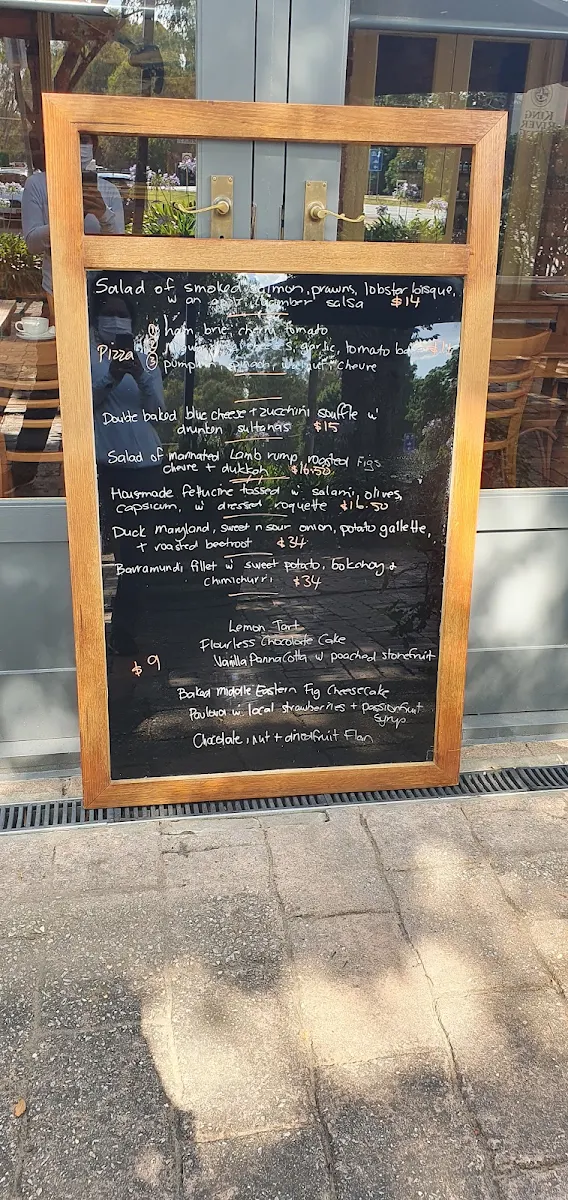 Menu, King River Cafe