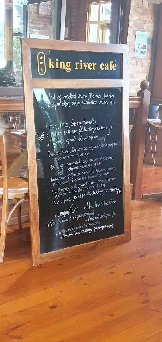 Menu, King River Cafe