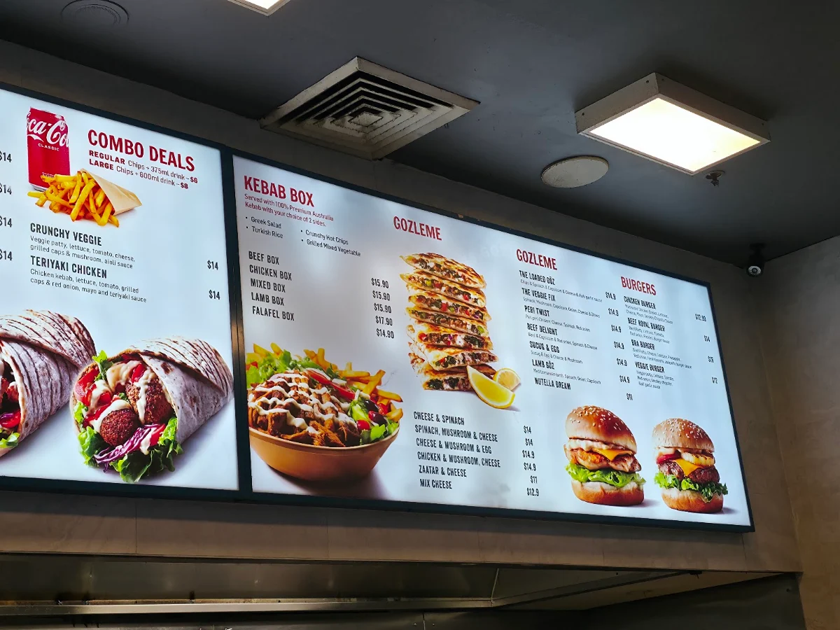 Menu, Kebab in Maroubra