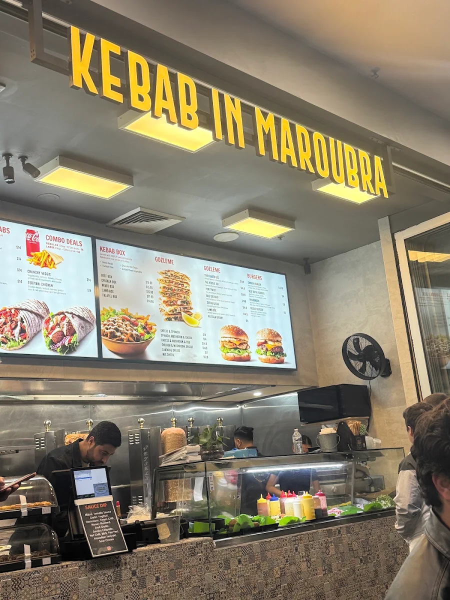 Menu, Kebab in Maroubra