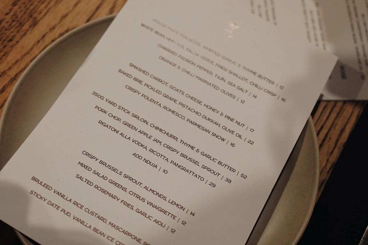 Menu, Goldies Cafe Dubbo