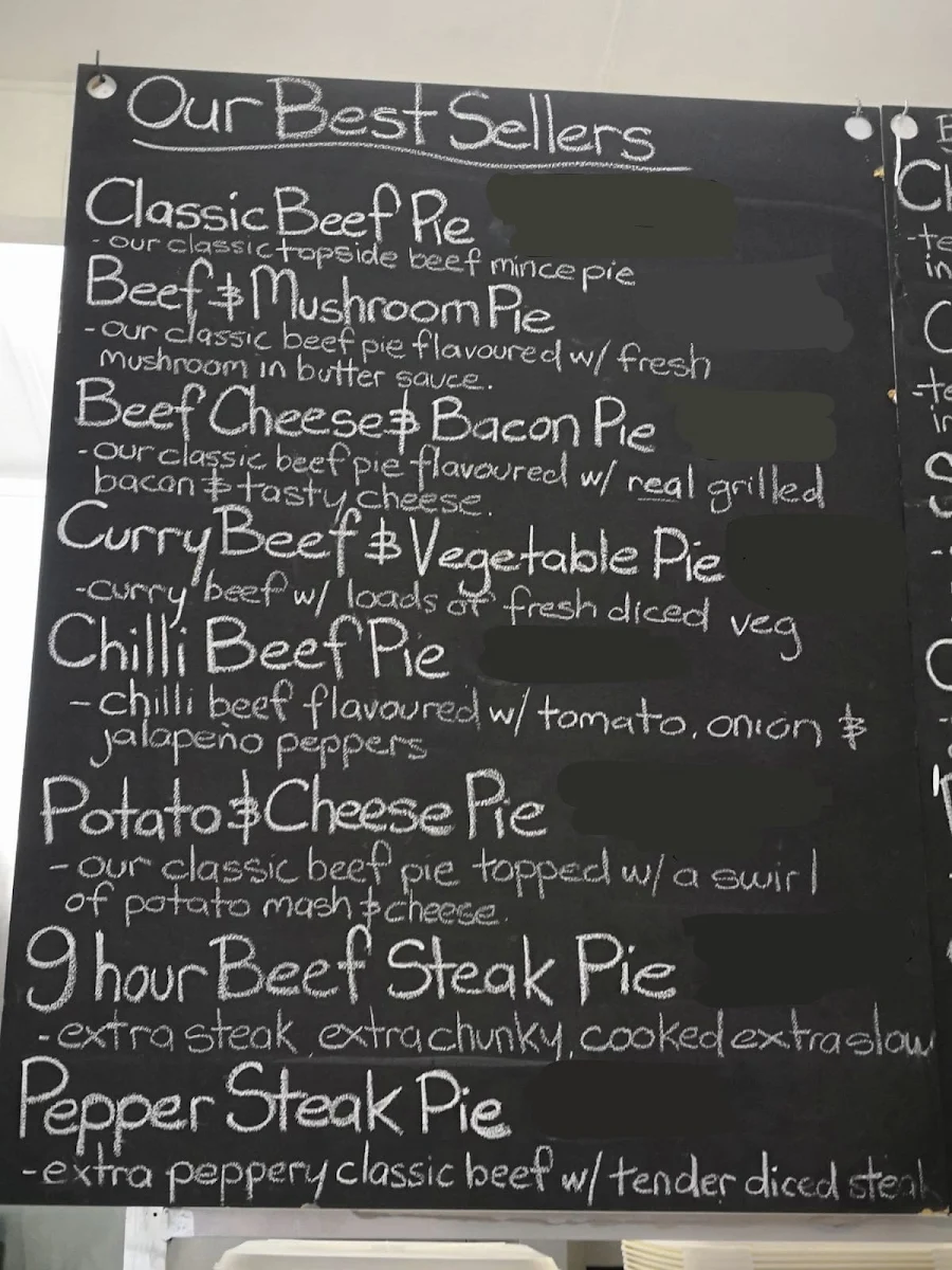 Menu, Dapto Pies