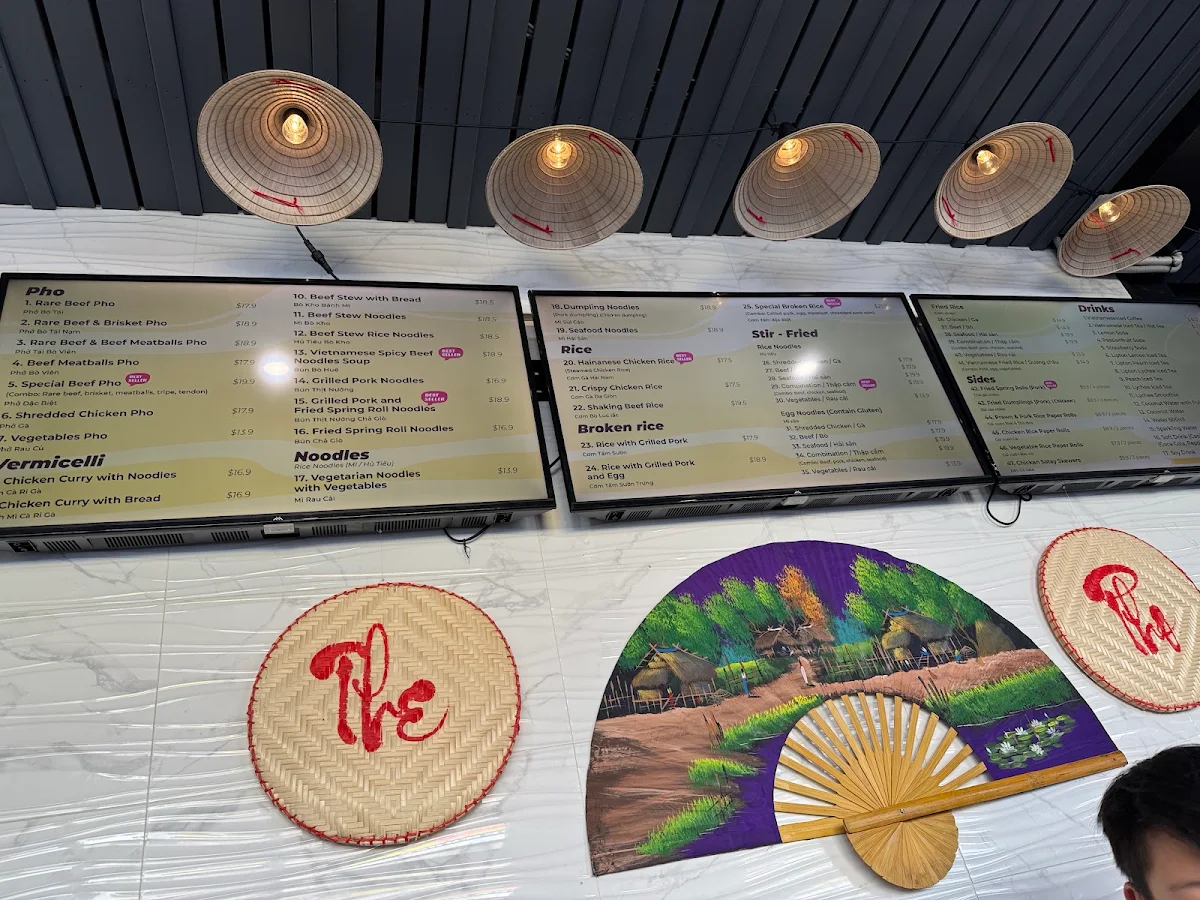Menu, The Pho Hamilton